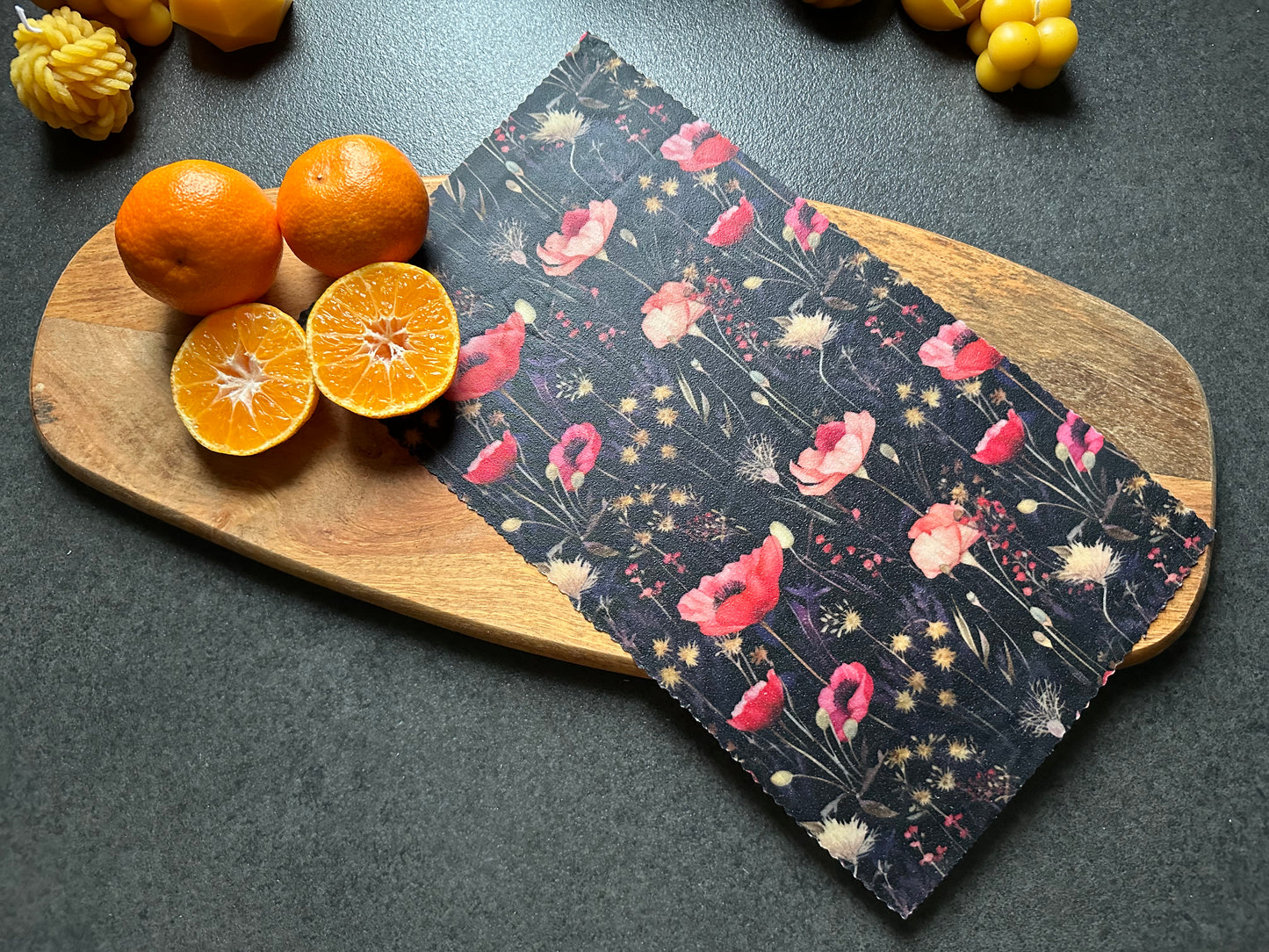 Beeswax cloth "Night Walk" - rectangular L (35 cm x 20 cm)