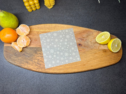 Bienenwachstuch "Schneeflocke" - quadratisch S